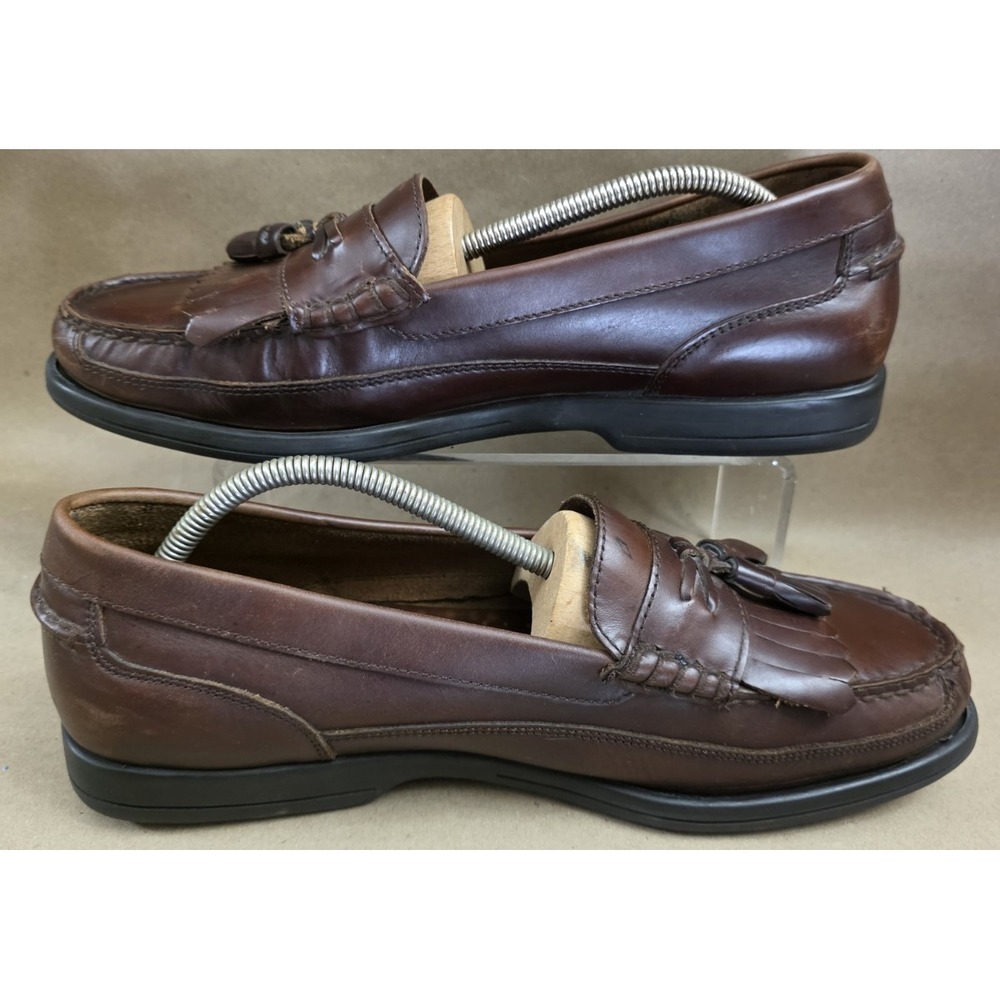 G.H. Bass (Sz 12 M) Strout Mens Leather Tassel Loafer Shoes Brown - Picture 4 of 12